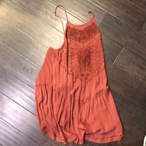 Salmon free people dress